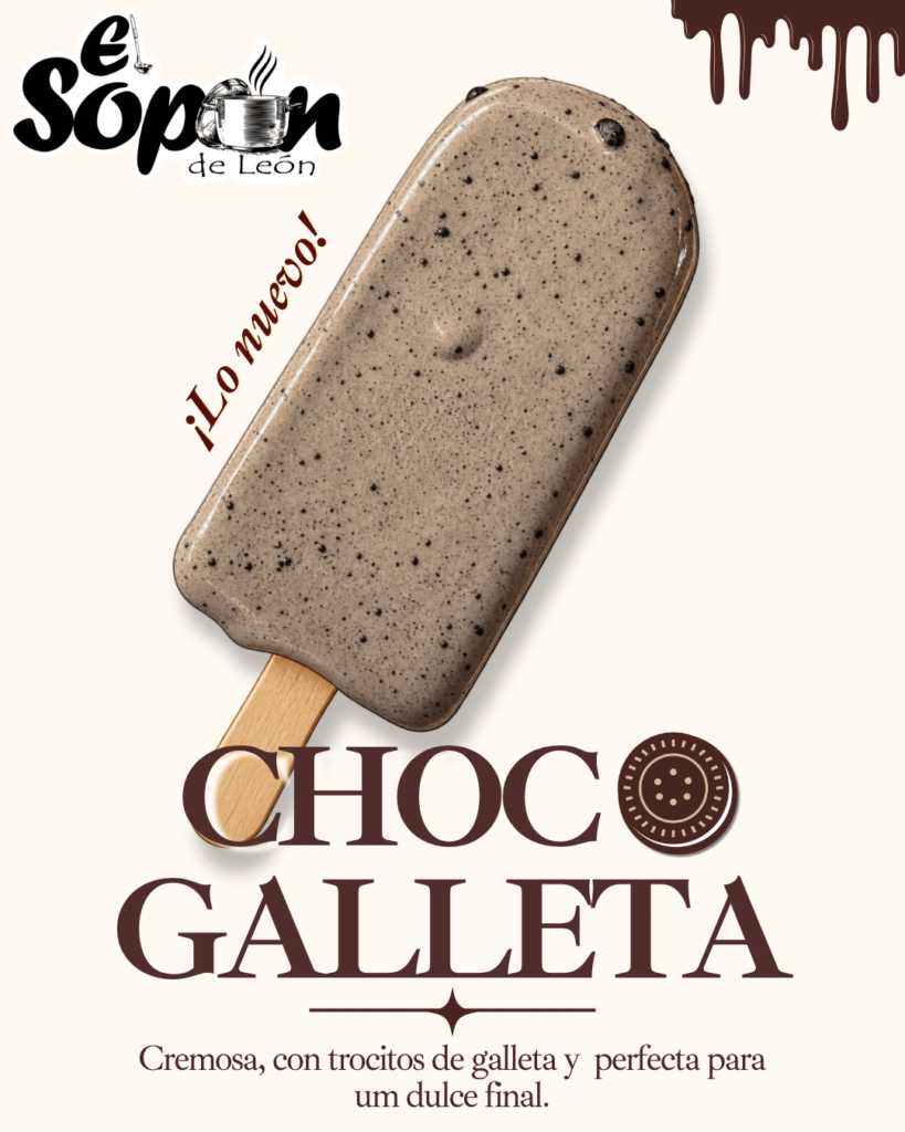 Post instagram helado moderno marrón